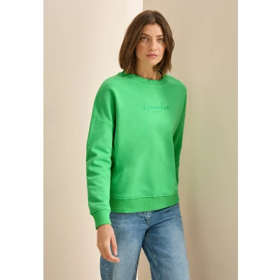 Abbildung von Cecil MIT Stickerei Sweatshirt, Damen, Größe: Large, Grün