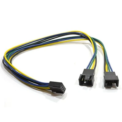 Abbildung von Pwm Lüfter Kabelverteiler Y Adapter Kabel 4 Polig Stecker Zum 2X Männlich Buchsen 30 cm