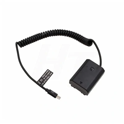 Abbildung von HangTon PD USB C 9V zu NP FZ100 Dummy Akku für Sony Alpha A7CR A7CII A7C A9II A6700 ZV E1 A7RIV A1 A7RV A7SIII FX30 FX3 A7IV A7III A6600 A7RIII A7s A9 A9R A9S Kamera