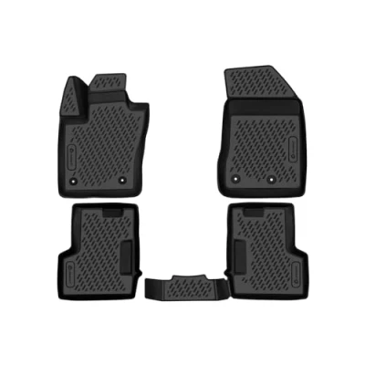 Abbildung von Element Gummimatten Set für FIAT 500X, 2014 2024 100% passgenaue Auto Fußmatten, robuste Universal Fußmatte Auto, Fussmatten Gummi,