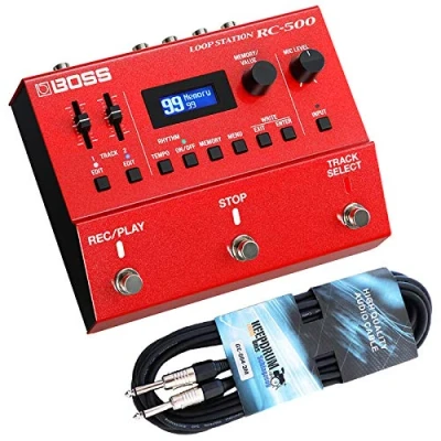 Abbildung von Boss RC 500 Loop Station Looper Pedal + keepdrum Gitarrenkabel 3m