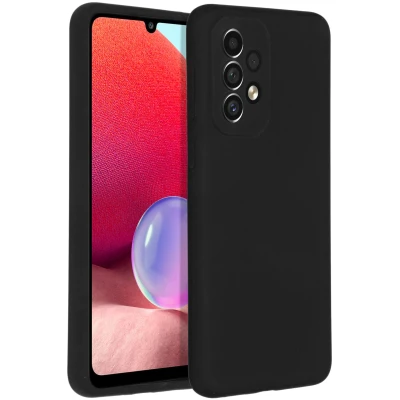 Abbildung von Samsung Galaxy A33 Hülle Silikon Accezz Soft Case/Backcover Handyhülle Schwarz