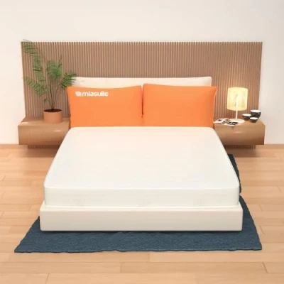 Abbildung von Matratze 160x190 cm, Höhe 21 cm Einzelbett, aus Waterfoam, Aloe Vera Beschichtung, Unverformbare, Antiallergisch und Milbendicht. Modell: Plus H21