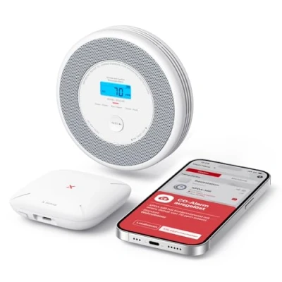 Abbildung von X Sense WLAN Rauch und Kohlenmonoxidmelder, Sprachalarm Standortansage, 2 in 1 Rauchmelder mit SBS50 Basisstation, XP0A MR11, Stück