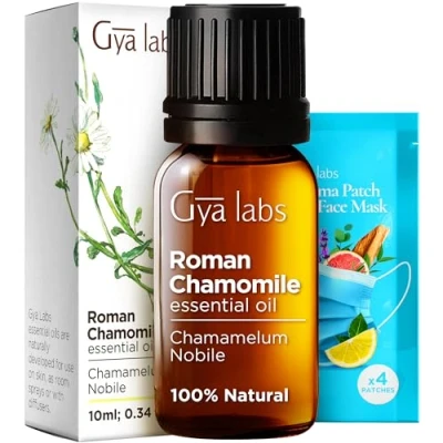 Abbildung von Gya Labs Ätherisches Römische Kamille Öl für Diffusor 100% Reines Natürliches Kamillenöl Gesicht &amp; Haut Aromatherapie Kerzenherstellung (10 ml)