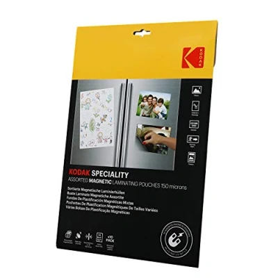 Abbildung von Kodak magnetische Laminierfolientaschen, verschiedene Größen, PK 10, 3 Stück x A4, 4 15,2 10,2 cm, 12,7 17,8 150 Mikron, Markenqualität von