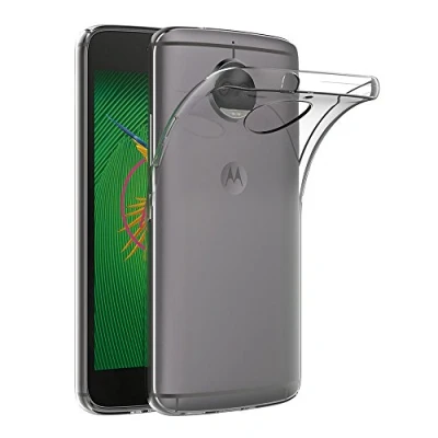 Abbildung von AICEK Moto G5S Plus Hülle, Transparent Silikon Schutzhülle für Motorola Case Clear Durchsichtige TPU Bumper Lenovo Handyhülle (5,5 Zoll)