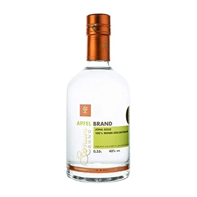 Abbildung von BONUM BONO Apfelbrand Jona Gold 1 x 0,35L 40% vol. Alkohol 100% reiner Edelobstbrand süß säucherliches Aroma von Äpfeln deutscher Apfel Obstbrand hochwertiger Edelbrand