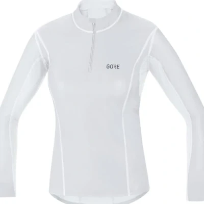 Abbildung von GORE Wear Winddichtes Damen Stehkragen Unterzieh Shirt, M Women WINDSTOPPER Base Layer Thermo Turtleneck, 36, Hellgrau/Weiß, 100322