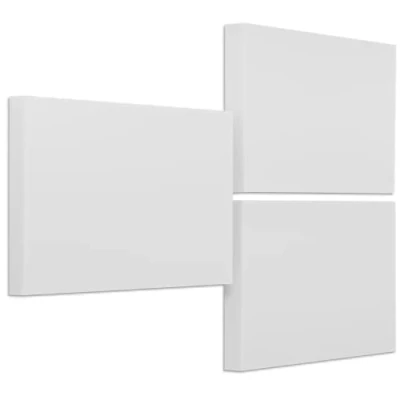 Abbildung von platino24 Schallabsorber Industrial Style aus Basotect G+, 3 Absorberelemente Rechteck 825x550x50mm, Verbesserung der Raumakustik