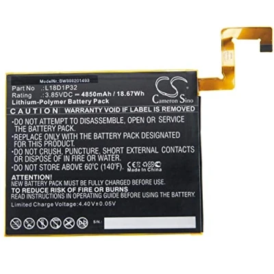 Abbildung von vhbw Akku Ersatz für Lenovo L18D1P32 Tablet Pad (4850 mAh, 3,85 V, Li Polymer)