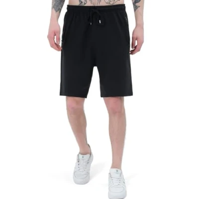 Abbildung von Smith &amp; Solo Sporthose Herren Kurz Kurze Hosen Herren, Laufshorts Männer Sommer Baumwolle Jogginghose Fitnesshose Sport Sportshorts Bermuda Shorts Hose Trainingshose Tennis (S, Schwarz)