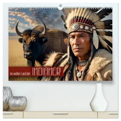 Abbildung von Im weiten Land der Indianer (hochwertiger Premium Wandkalender 2025 DIN A2 quer), Kunstdruck in Hochglanz