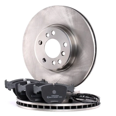 Abbildung von MAPCO 47708HPS Bremsscheiben und beläge Vorderachse Belüftet mit Anti Quietsch Blech inkl. Verschleißwarnkontakt BMW: X3