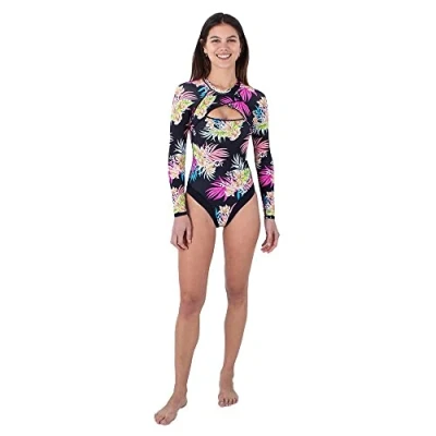 Abbildung von Hurley Damen Hana Cross Yoke Surfsuit Einteiliger Badeanzug, Black, S