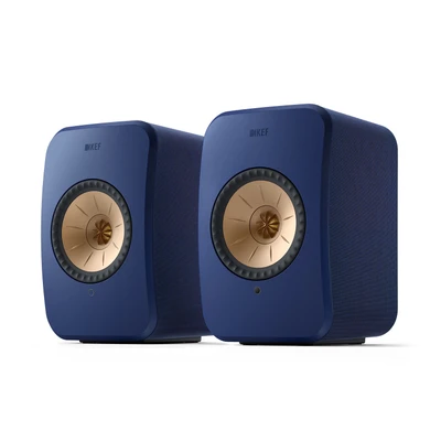 Abbildung von KEF LSX II WLAN Regallautsprecher, Blau Aktivlautsprecher PC TV Monitor Bluetooth