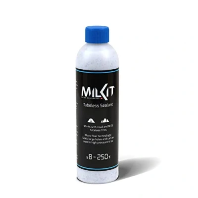 Abbildung von milKit Tubeless Dichtmilch in 75 ml Flasche Fahrrad Reifendichtmittel Milch Fahrradreifen Dichtmittel MTB, Rennrad &amp; Co.