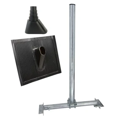 Abbildung von Premium X Dachsparrenhalter SOLID X85 48 Sparrenhalter SAT Antenne Dach Halterung ALU Dachziegel Manschette Montage Set