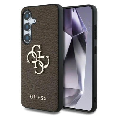 Abbildung von Samsung Galaxy S25 Hülle Kunststoff Guess Hard Case/Backcover Handyhülle Braun
