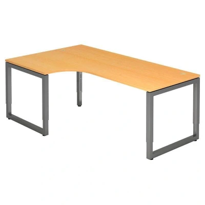 Abbildung von HAMMERBACHER höhenverstellbarer Schreibtisch VRS82/6/G buche