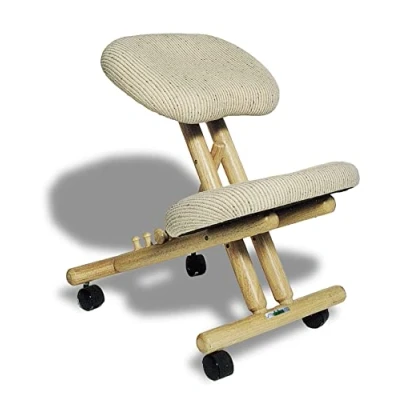Abbildung von cinius Ergonomischer Stuhl Orthopädischer Kniestuhl Computerstuhl Kniehocker Stoff Natural Farbe