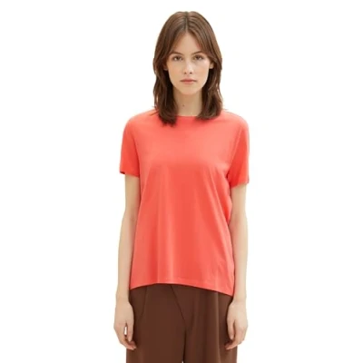 Abbildung von TOM Tailor Denim Tshirt basic, Damen, Größe: XXL, Plain red