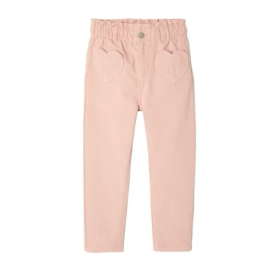 Abbildung von Vertbaudet Jeans Straight Leg für Kinder, Größe: 92/98, Pudrig rosa