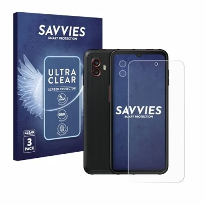 Abbildung von Savvies 6 Stück Schutzfolie für Samsung Galaxy Xcover Pro (Display+Kamera) Displayschutz Folie Ultra Transparent