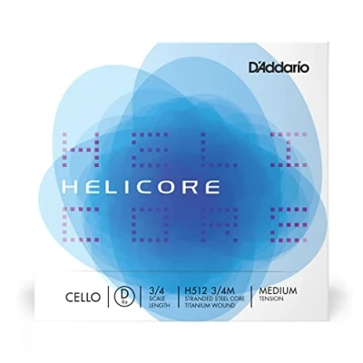 Abbildung von D&#039;Addario H512 3/4M Helicore Cello Einzelsaite &#039;D&#039; Titanium umsponnen 3/4 Medium