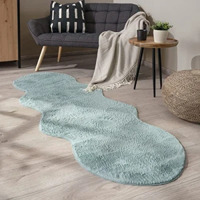 Abbildung von Paco Home Fellteppich Pelt 640, fellförmig, Höhe: 16 mm, Kunstfell, Uni Farben, sehr weicher Flor