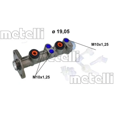 Abbildung von METELLI 05 0006K Hauptbremszylinder 19,05 Gusseisen FIAT: 127 Schrägheck, 126, 132