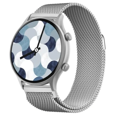 Abbildung von Atlanta Fitnesstracker für Damen Herren Uhr mit Herzfrequenz Puls Blutdruck Telefon Freisprechen Schlaf Schritte Farbdisplay Smartwatch Metallband + 1 Silikon Wechselband 9727/7 (Schwarz)