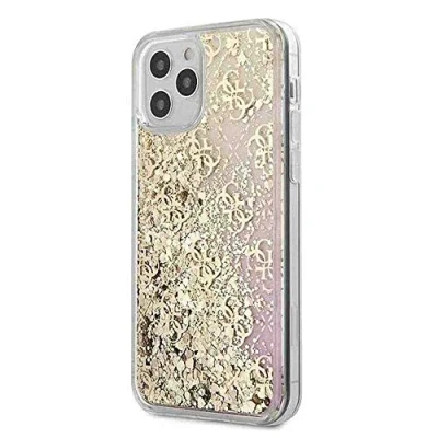 Abbildung von Guess GUHCP12SLG4GGPIGO Gradient Liquid Glitter 4G Hülle für iPhone 12 Mini 5,4&quot; golden