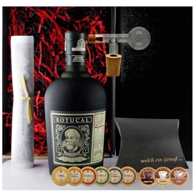 Abbildung von Geschenk Ron Botucal Rum + Glaskugelportionierer 9 Edelschokoladen in Sorten