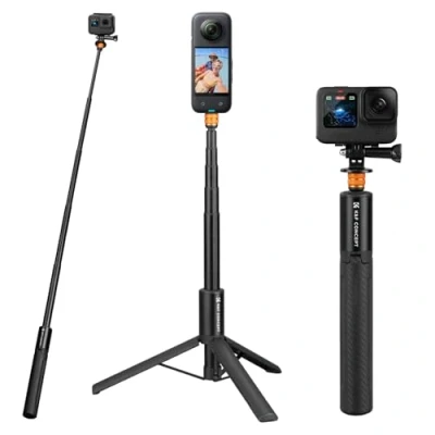 Abbildung von K&amp;F Concept MS21 Selfie Stick Stativ für Insta360,Unsichtbarer mit Adapter,Ausziehbar Insta 360 Ace/Ace Pro/X4/X3/ONE X2/ONE X,DJI Osmo Action,AKASO Action Kamera