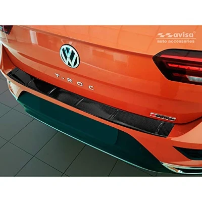 Abbildung von Echtes 3D Karbon Heckstoßstangenschutz kompatibel mit Volkswagen T Roc 2017 inkl. Cabrio