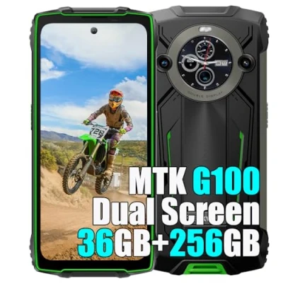 Abbildung von Blackview BV8200 36GB+256GB Outdoor Handy ohne Vertrag 2025, MTK G100 Android 14 Handy, 6,5&quot;&amp;1.3&quot; FHD+ Doppel Bildschirm, 8800mAh, 50MP, Smartphone Wasserdicht IP68, 4G LTE,NFC,OTG (Grün)