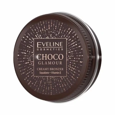 Abbildung von Eveline Cosmetics Choco Glamour Cremiger Bronzer mit Squalan und Vitamin E Feuchtigkeitsspendend, Glättend, Schokoladenduft