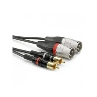 Abbildung von Sommer Cable HBP M2C2 0060 Audio Adapterkabel [2X Cinch Stecker 2X XLR 3 polig] 0.60m Schw