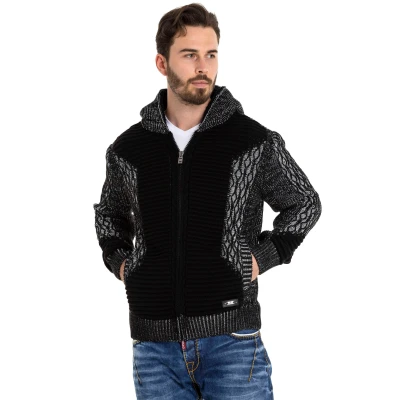 Abbildung von Cipo &amp; Baxx Cardigan, mit flauschiger Kapuze