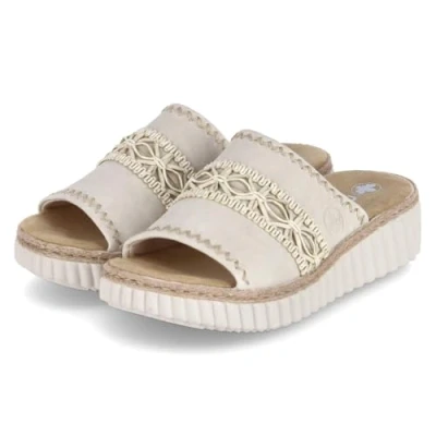 Abbildung von Rieker Damen Pantolette in beige Gr. 37