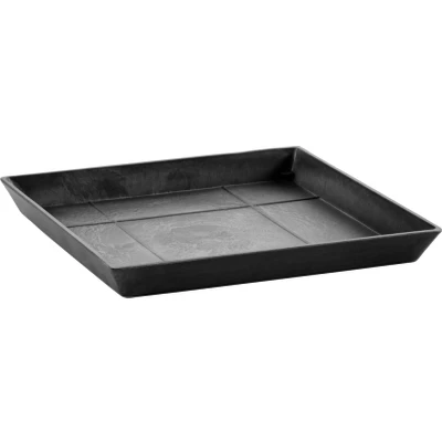 Abbildung von Ecopots saucer square 28 cm dunkelgrau