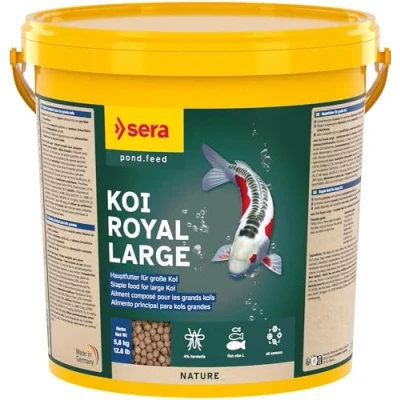 Abbildung von sera Koi Royal Nature Large 21 L (5,8kg) Hauptfutter für ab 25 cm ohne Farb &amp; Konservierungsstoffe mit Omega Fettsäuren Mannan Oligosaccharide optimale Verdauung Teichwasser schonend