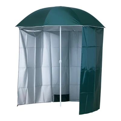 Abbildung von Sonnenschirm Strandschirm Windschutz mit Seitenwand Strand 220cm