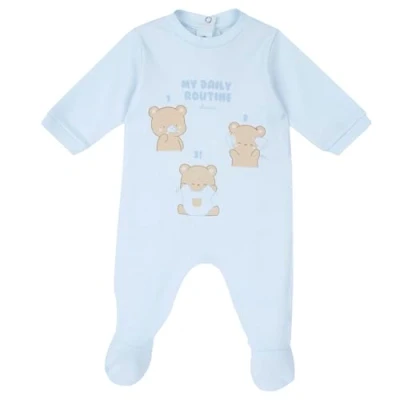 Abbildung von Chicco, Tutina con apertura a patello, Baby Unisex, Azurblau, 1M, Entworfen in Italien