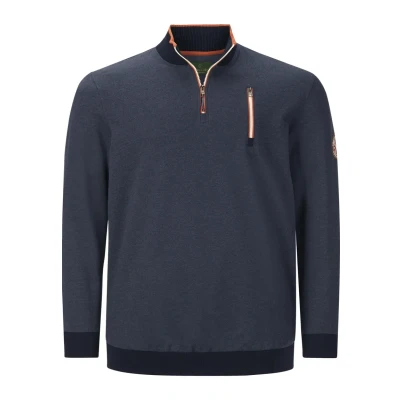 Abbildung von Charles Colby EARL Padric Sweatshirt, Herren, Größe: XL, Dunkelblau melange
