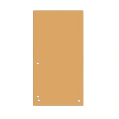Abbildung von DONAU 100er Pack Trennstreifen/Farbe: Orange / 1/3 A4 aus 190 g/m² Recycling Karton/ 4 fach Lochung/ 23,5 x 10,5 cm/Gelocht/Trennblätter Ordner Register Trennlaschen/Made in EU