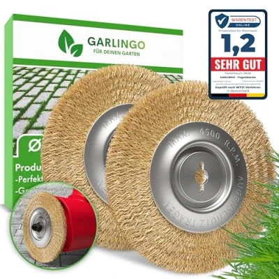 Abbildung von GARLINGO Fugenbürste 2er Set Kompatibel mit Einhell BG EG 1410 GC CC 18 Li 10 mm Breite Ersatzbürste Fugen Bürste