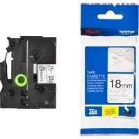 Abbildung von Brother TZe SE4 (18 mm) Schwarz bis weiß Tape