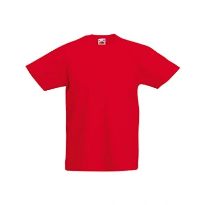 Abbildung von Fruit of the Loom Kinder Original Kurzarm T Shirt (12 13 Jahre) (Rot)
